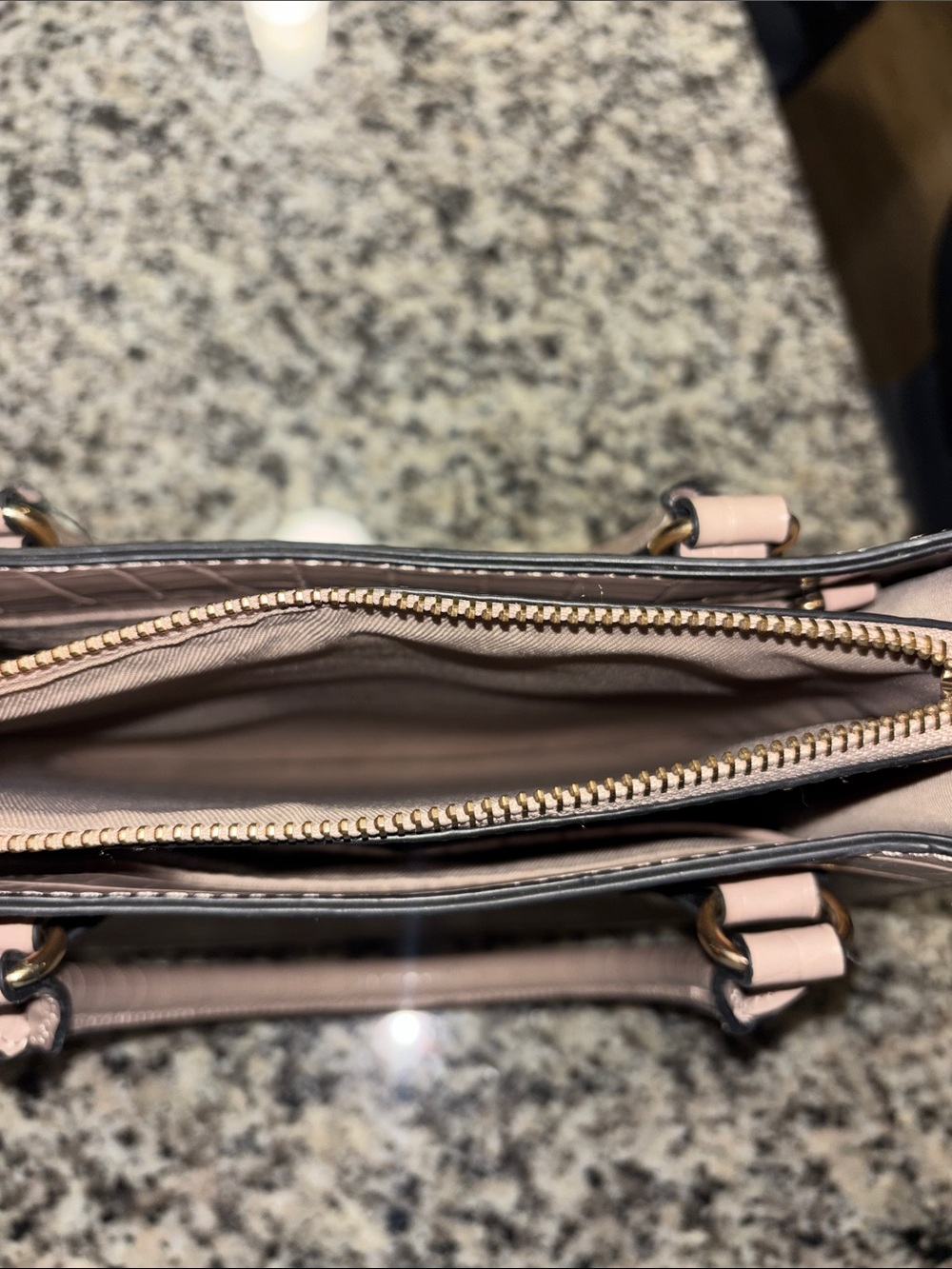 Aldo Light Blush Croc Satchel - Picture 5 of 5